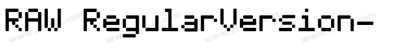 RAW RegularVersion字体转换